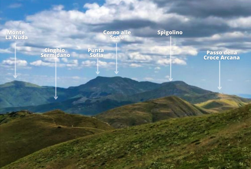 Vista da Cima Tauffi verso l'Appennino Bolognese