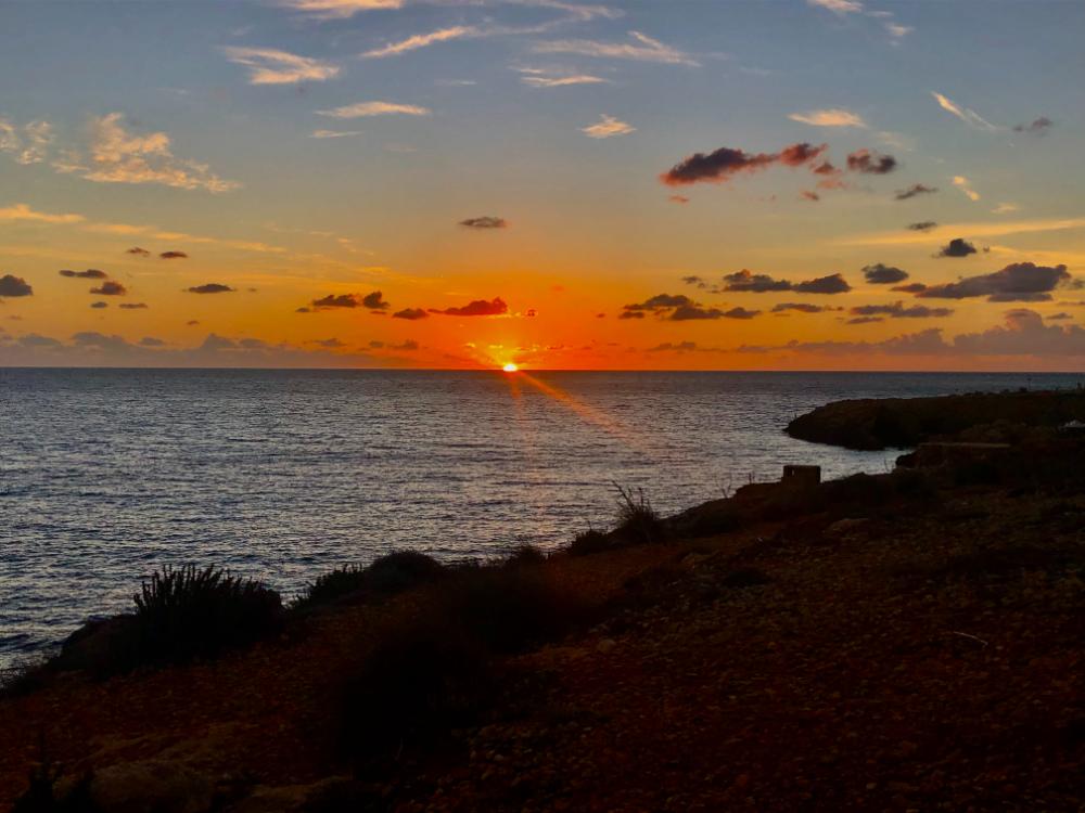 tramonto a Ghar Lapsi