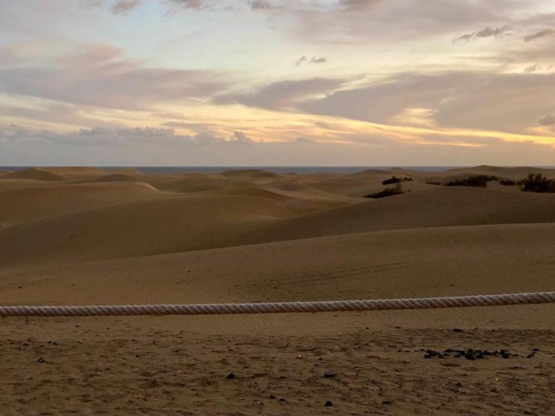Tramonto alle Dune di Maspalomas a Gran Canaria